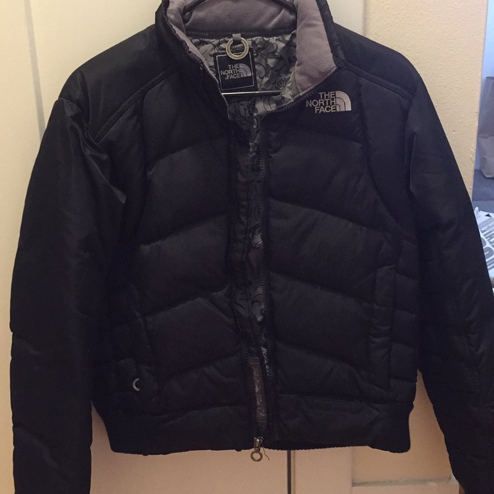 Black north face puffer winter jacket